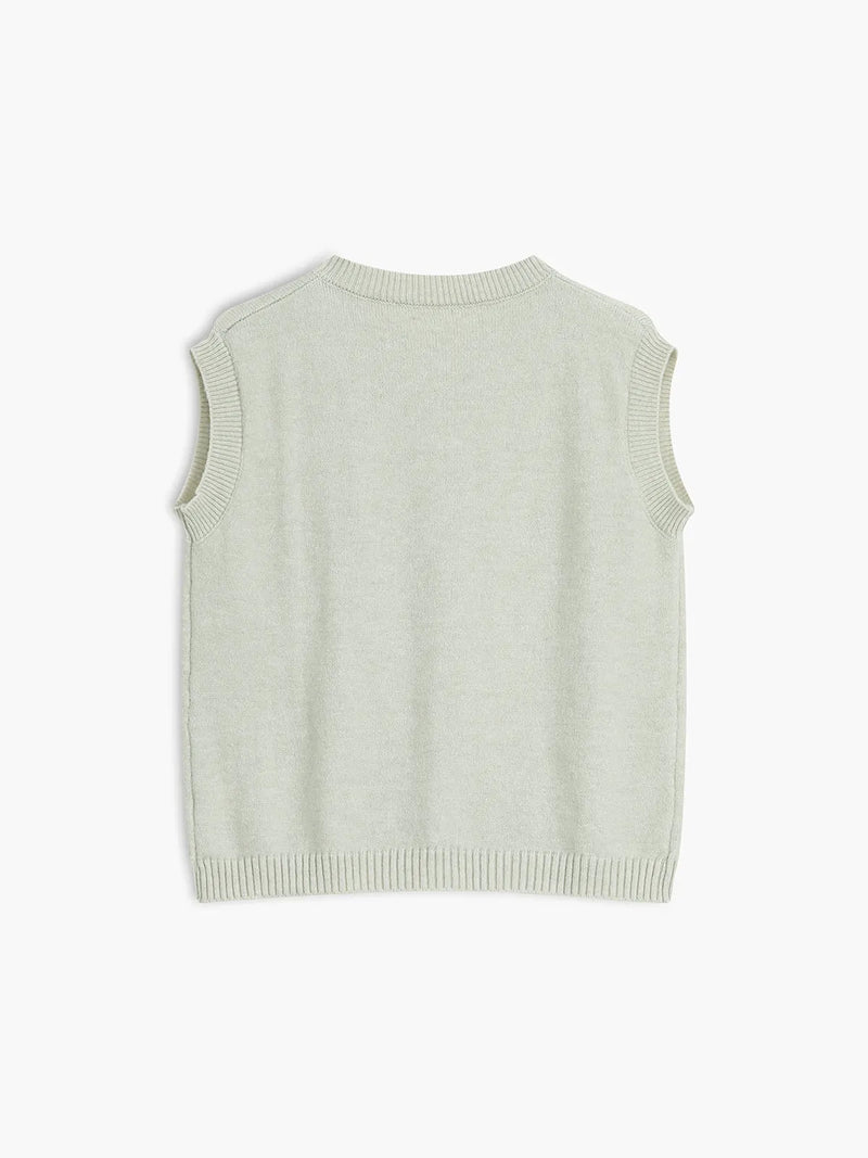 Button Up Sweater Vest