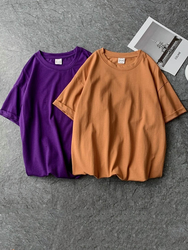 Summer Short Sleeve T-shirt Tee Shirt Loose Basic T Shirt O-neck Hipster Tshirt Top 5xl