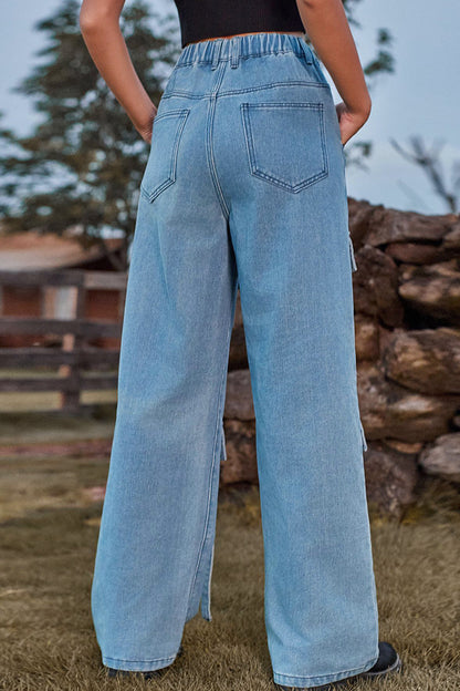Street Pocket Loose Denim Jeans