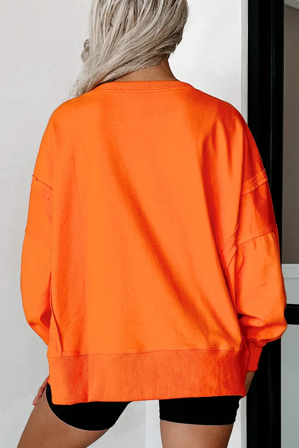 Edgy Carrot Drop Shoulder Sweatshirt