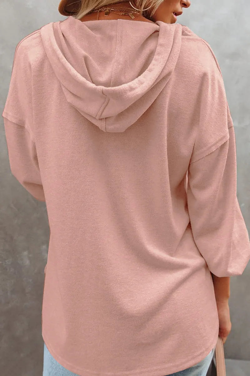 Frenulum V Neck Hoodies(11 Colors)