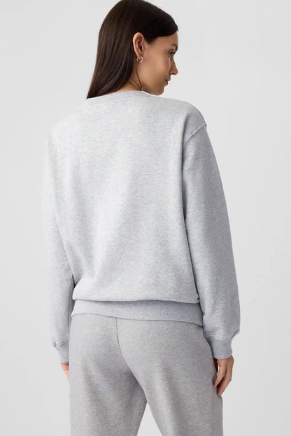 Cozy Light Grey Crewneck Sweatshirt