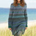 Vintage Fairman Island Knit Jacquard Contrast Sweater Midi Dress elevenforest