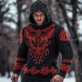 Vintage Viking Totem Eagle Design Sweater elevenforest