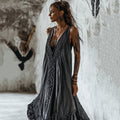 Women's Vintage Tribal Celtic Knot Art V Neck Tank Dress elevenforest