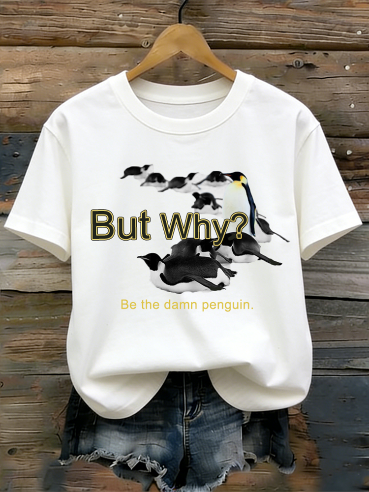 Comstylish Nihilist Penguin Go Alone T-shirt