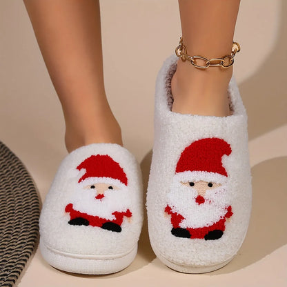 Christmas Tree Pattern Fuzzy Slippers Dr6521