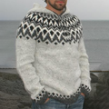 Vintage Tindur Knitted Jacquard Hooded Sweater（Unisex） elevenforest