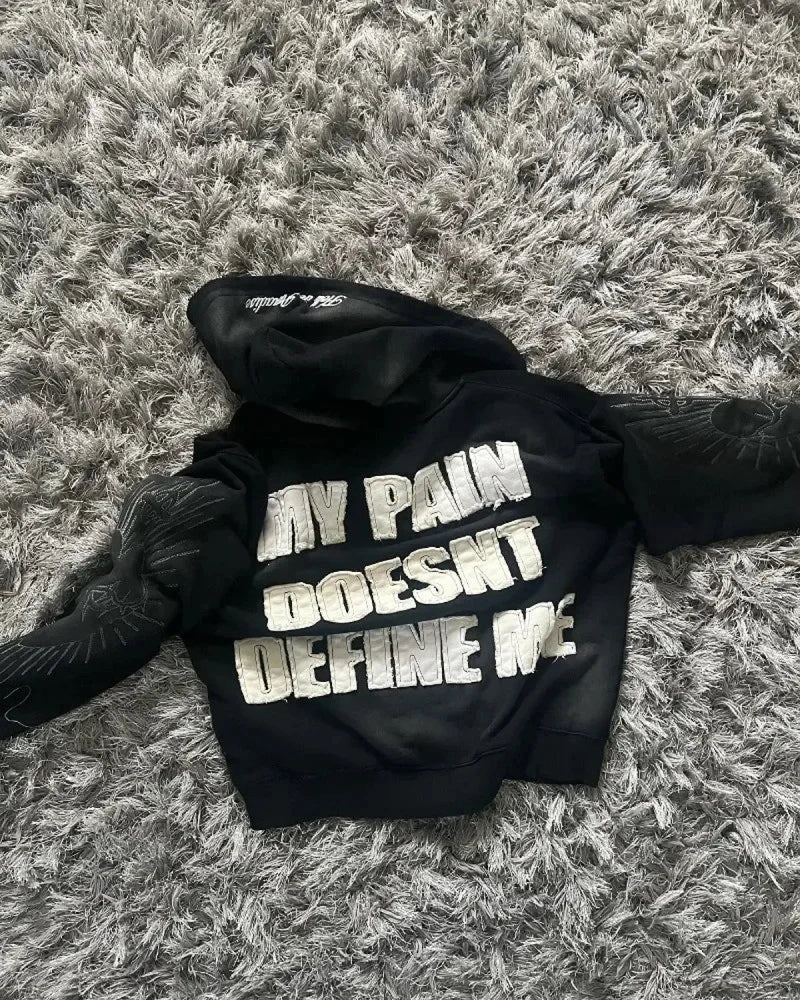 Dark Zipper Joined Hoodie