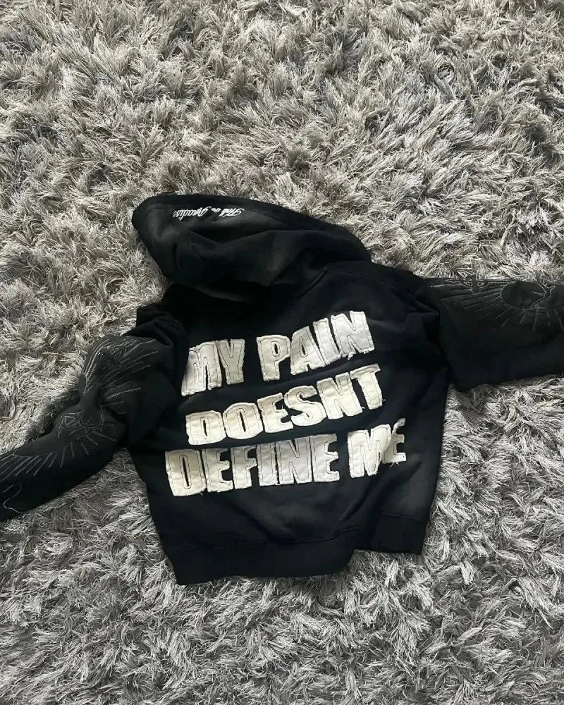 Dark Zipper Joined Hoodie