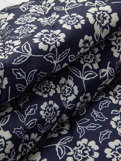 Printed Pockets Winter Coat