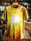 Sun Sunshine Visual impact Art Print Casual T-shirt For Men And Women