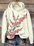 Plum Blossom Art Painting Print Casual Fashion Hoodie elevenforest