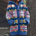 Vintage Geometric Striped Pattern Women's Sweater elevenforest