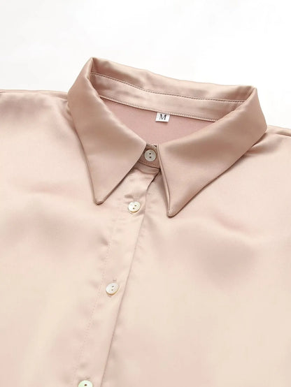 Autumn Winter Shirt Straight Pants Two Piece Suit Office – Stylish and Comfortable Outfit for Work or Wear
