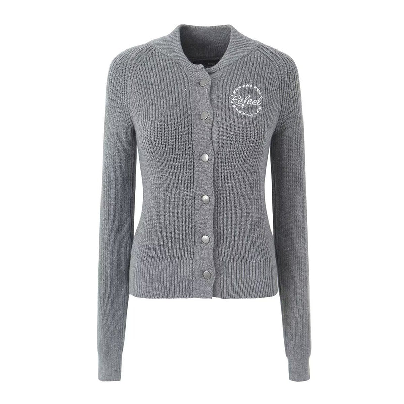 Knitting Cardigan Round Neck Slim Single Breasted Knitwear Autumn Clothing