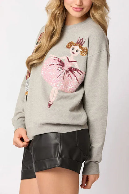 Christmas Soldier Sequined Sweatshirt