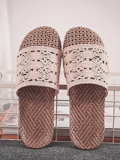 Summer Rattan Weaving Indoor Slippers Bn1024