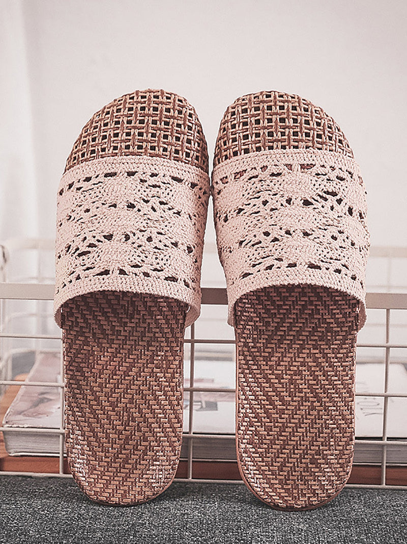 Summer Rattan Weaving Indoor Slippers Bn1024
