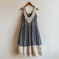 Retro Bohemian Striped Casual Dress elevenforest