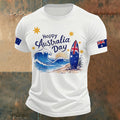 Happy Australia Day! Printed Men's Short-sleeve T-shirt elevenforest