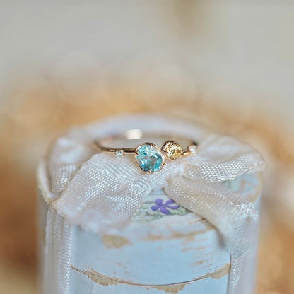 [] Blue Starlit Ring