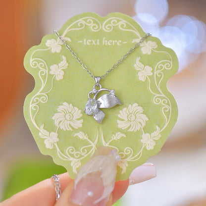 Brushed Butterfly Necklace