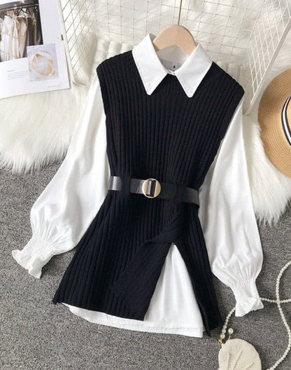 Veronica Shirt & Vest Set