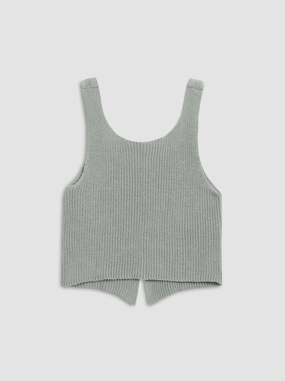 Classic Hook-and-eye Knit Vest