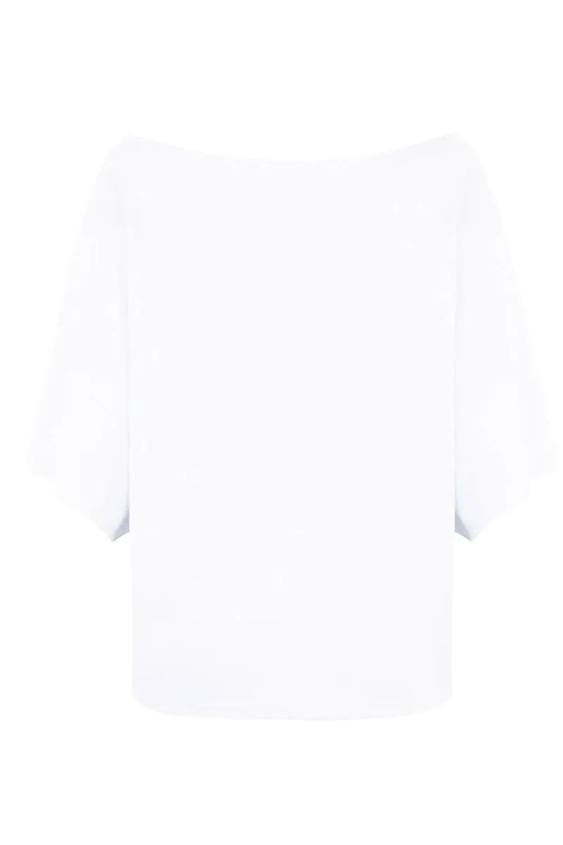 Street Print Patchwork Off the Shoulder T-shirts(3 Colors)