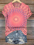 Vintage Kaleidoscopic Tie Dye Print T-shirt