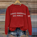 Comstylish Make America Go Away And Stand With Greenland Printed Casual Sweatshirt