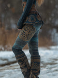 Viking Vintage Celtic Knot Gradient Heather Cozy Knit Leggings