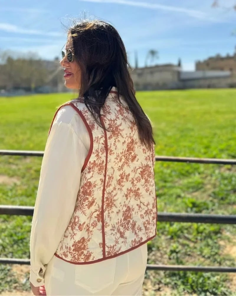 Printed Padded Waistcoat