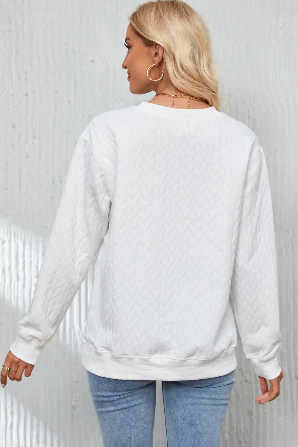 Sweet Heart Xoxo Chenille Embroidered Sweatshirt
