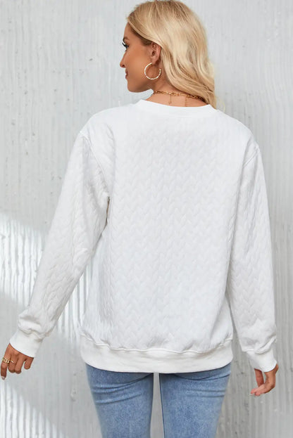 Sweet Heart Xoxo Chenille Embroidered Sweatshirt