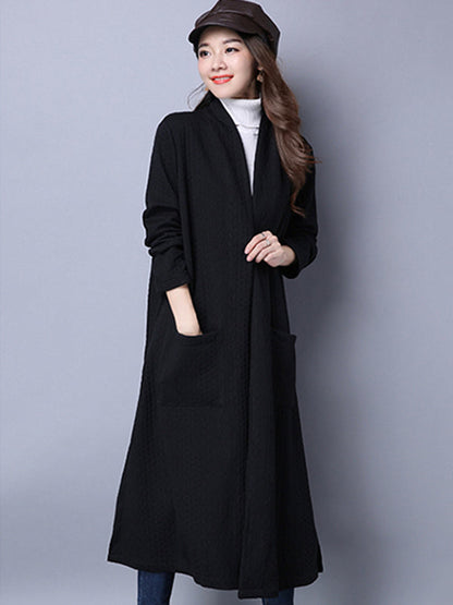 Red&black Knitting Loose Cardigan Outerwear