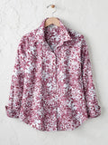 Women's Casual Floral Print Cotton T-shirt elevenforest