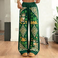 Comstylish Women's St. Patrick's Day Shamrock Art Print Casual Pants