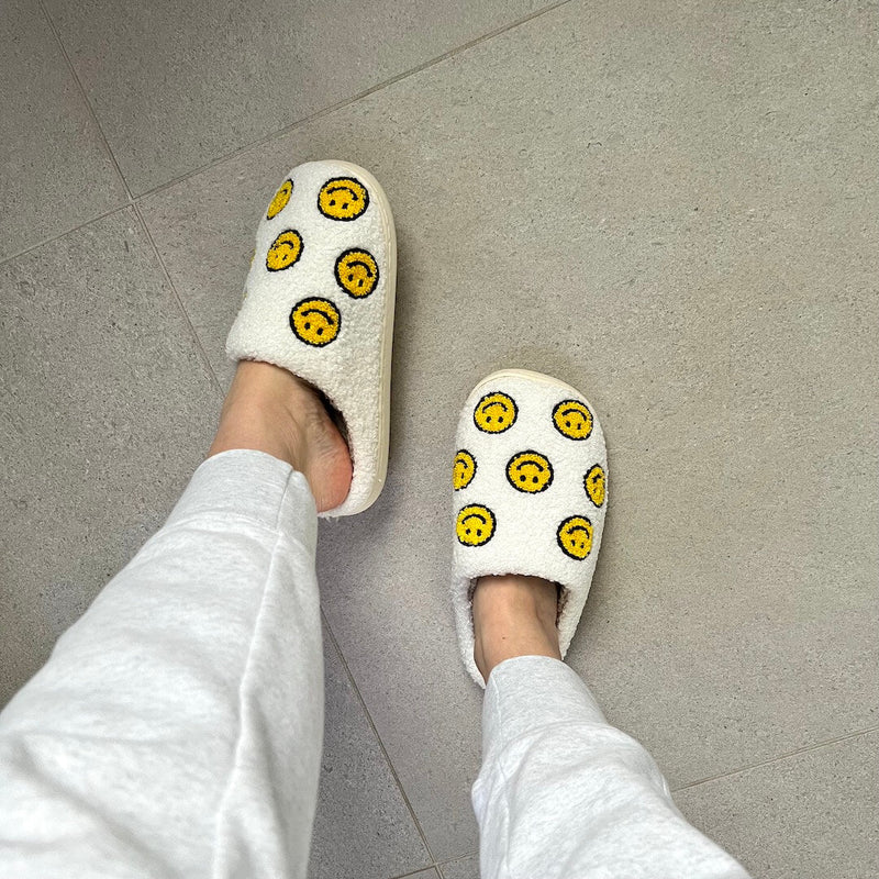 Mini Happy Face Slides Slippers - Buy 1 Get 1 Free