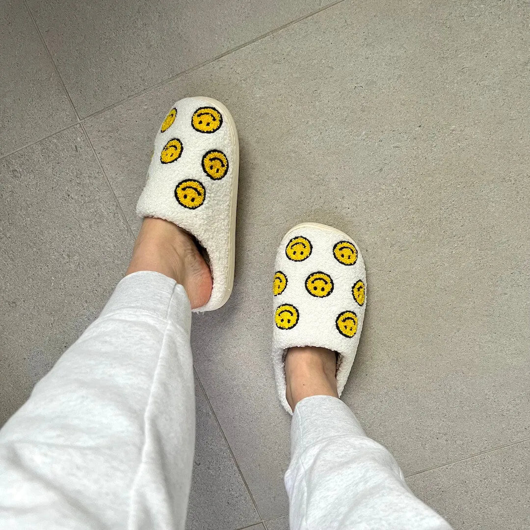 Mini Happy Face Slides Slippers - Buy 1 Get 1 Free