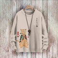 Men's Warrior Cat Art Cozy Sweater elevenforest