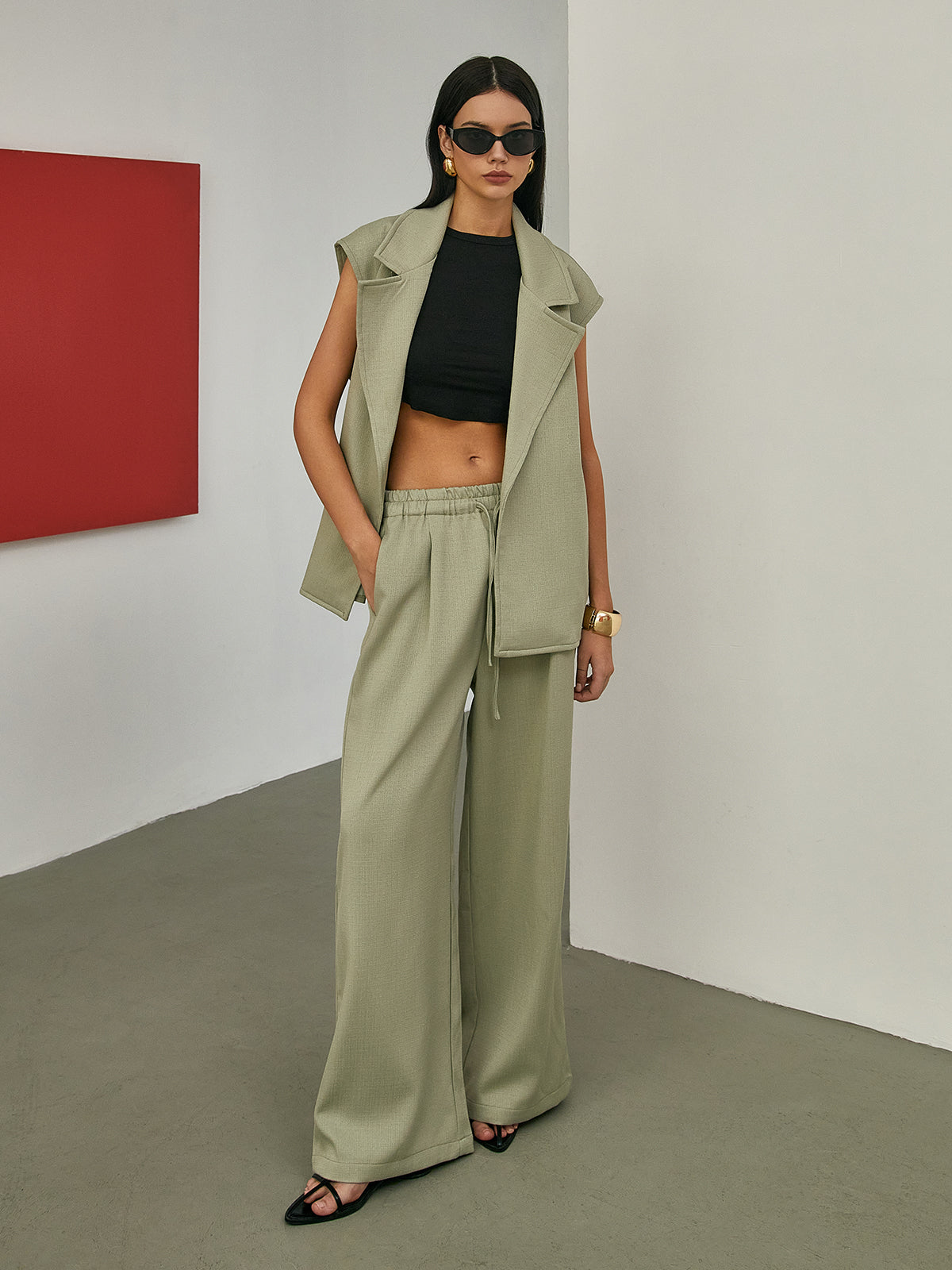 Tailored Belted Vest
