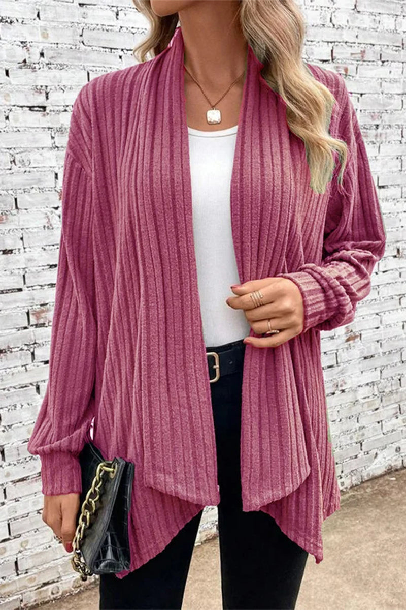 Asymmetrical Cardigan Collar Outerwear(6 Colors)