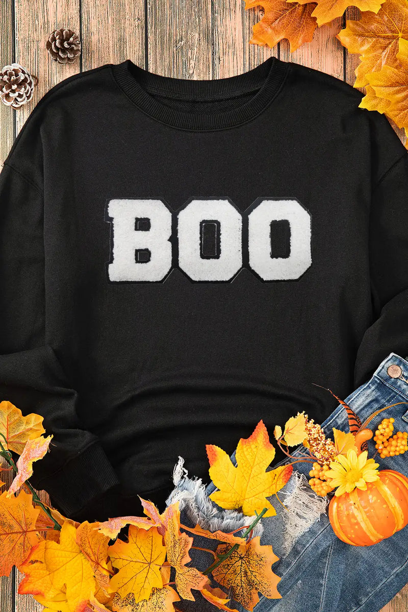 Spooky Chenille Boo Crewneck Sweatshirt