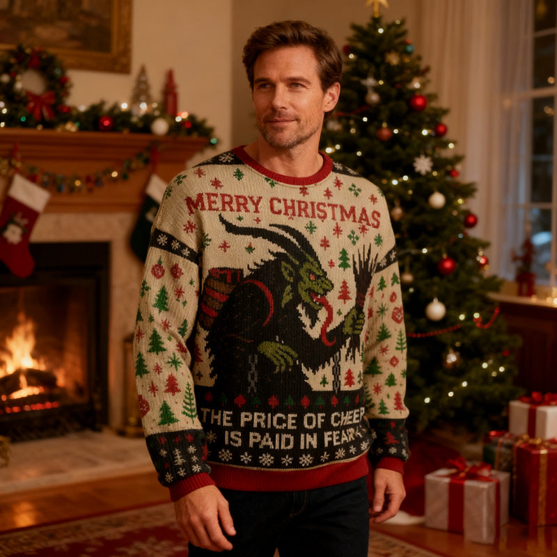 The Price Of Cheer Is Paid In Fear Christmas Ugly Sweatshirt elevenforest