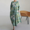 Water Lily Art Round Neck Dress elevenforest