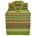 Vintage Geometric Southwest Print Vest Sweater elevenforest