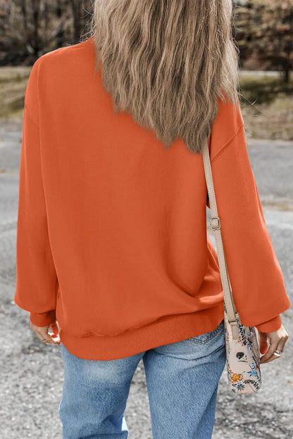 Orange Crewneck Sweatshirt