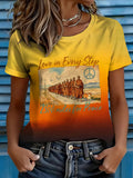 Comstylish Walk For Peace Printed T-shirt